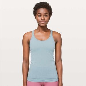 Lululemon Ebb To Street II Racerback Ribbed Tank Top in Blue Cast